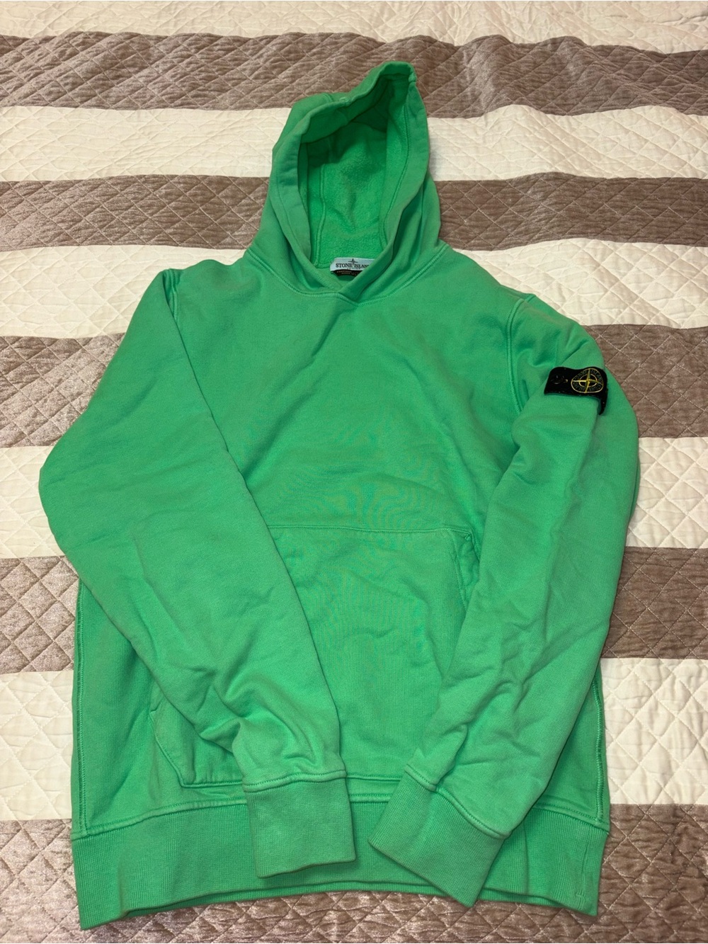 Stone Island Green Hooded Sweatshirt